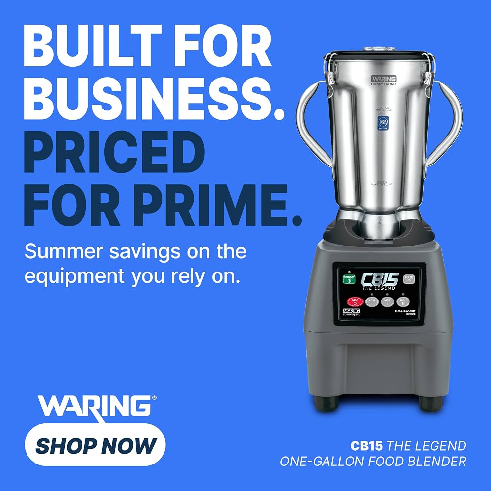 【業務用】Waring CB15 大容量ブレンダー 動作品　カフェ用 Waring Commercial CB15 Ultra Heavy Duty 3.75 HP Blender, Electric